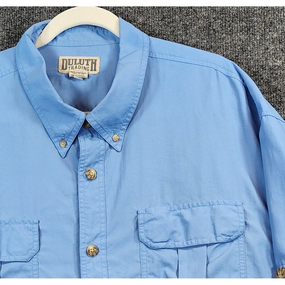 Duluth Trading Co Mens Gorpcore Fishing Hiking Workwear Utility Shirt Size 3XL